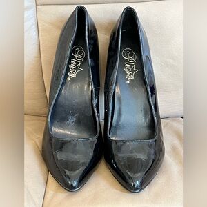 Please Classique -20 Black Patent Stilettos